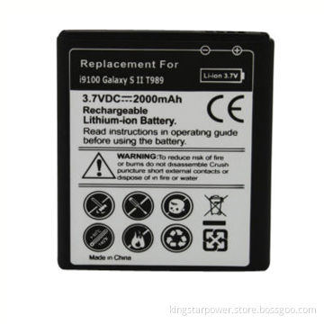 Lithium-ion mobile phone battery packs for Samsung i9100 Galaxy S2 SII S II